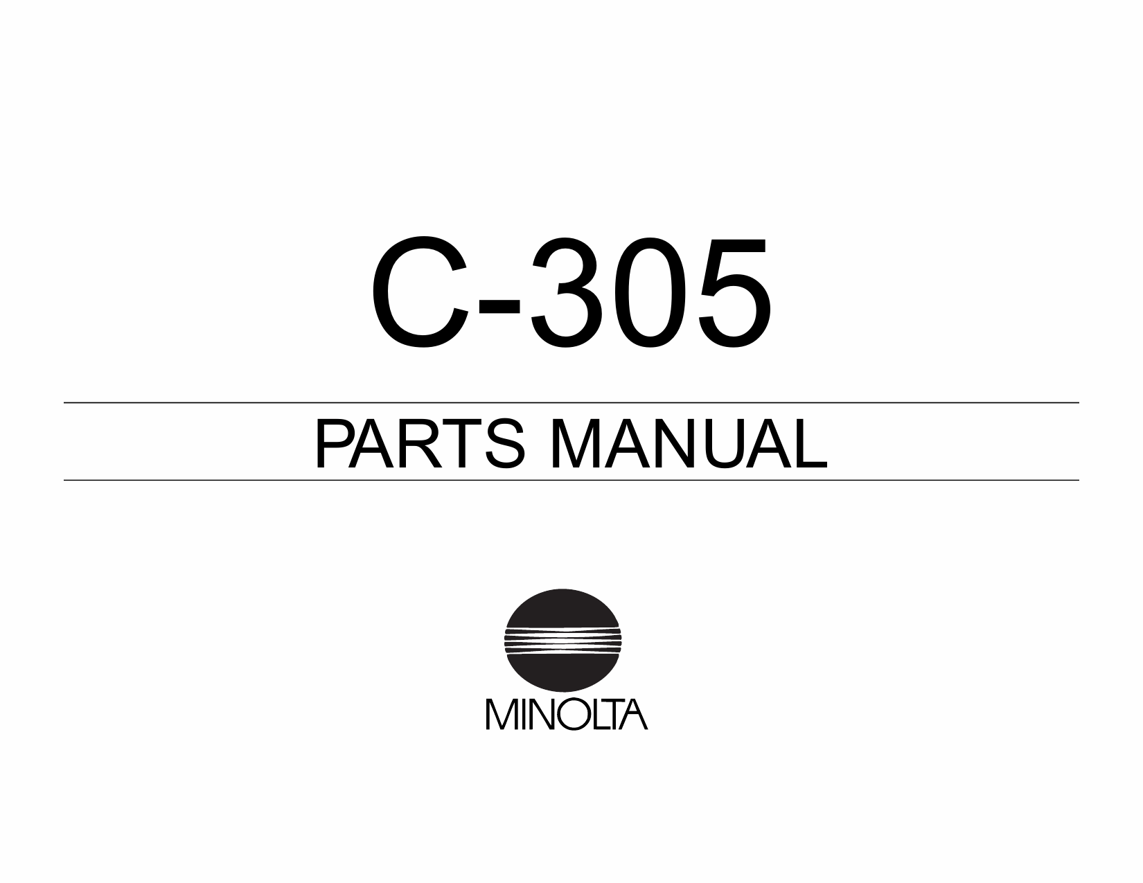 Konica-Minolta Options C-305 Parts Manual-1